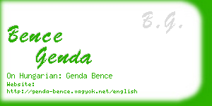 bence genda business card